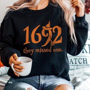 1692 They Missed One Halloween Sweatshirt – Salem Witch Trials Sweater